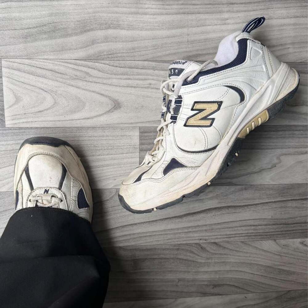 New Balance 450 Size 12 White Navy Cross Training Sneakers